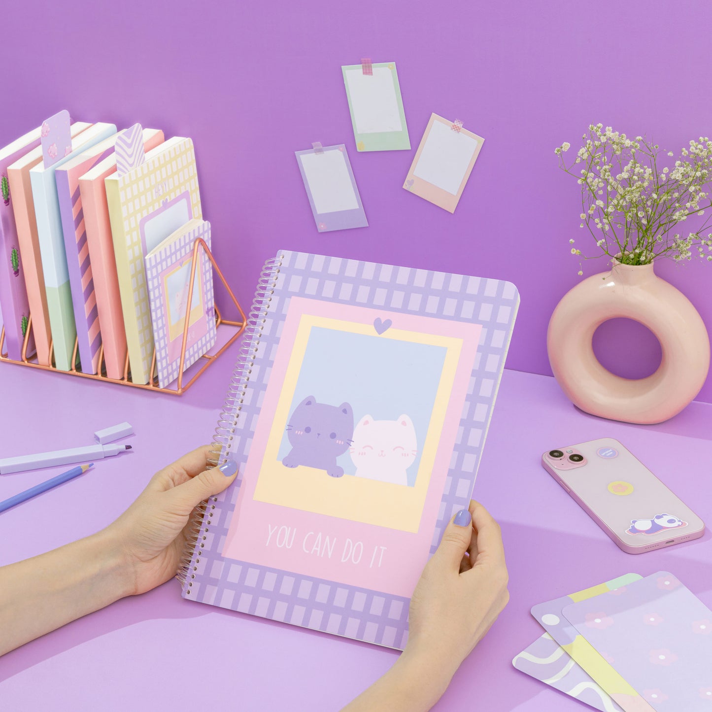 A4 spiral notebook "You can do it"