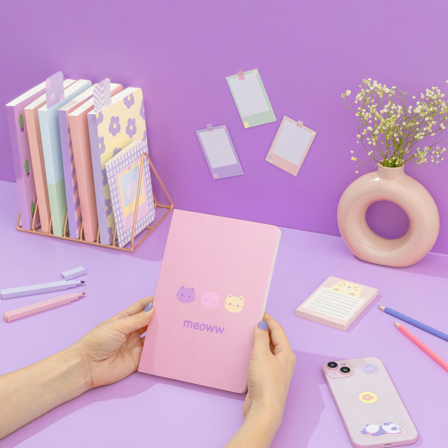 Multi-purpose A5 Notebook "Meoww"
