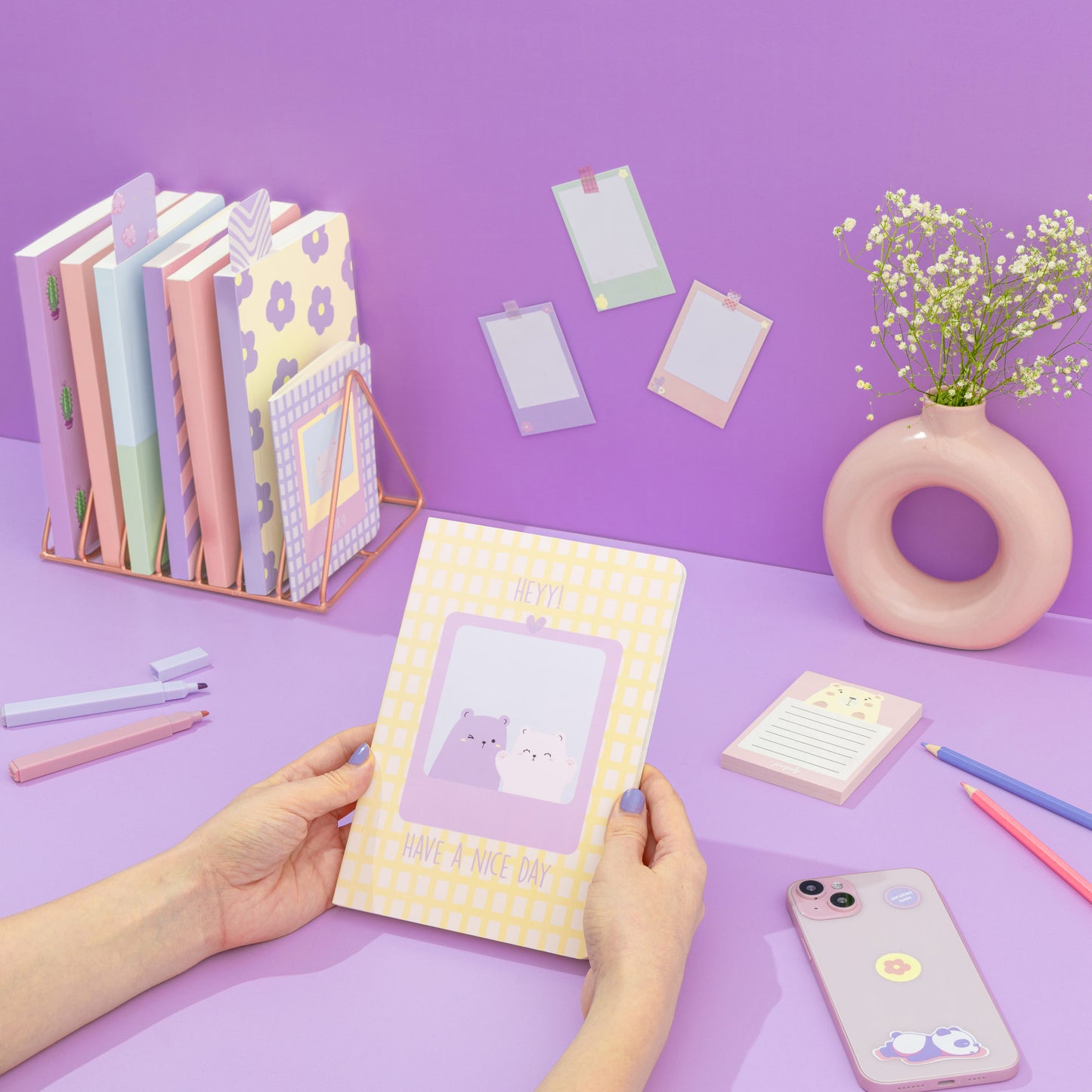 Multi-purpose A5 Notebook "Hey! Have a nice day"