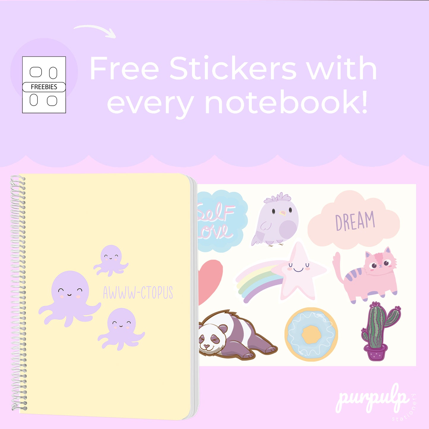A4 spiral notebook "Awww-ctopus"