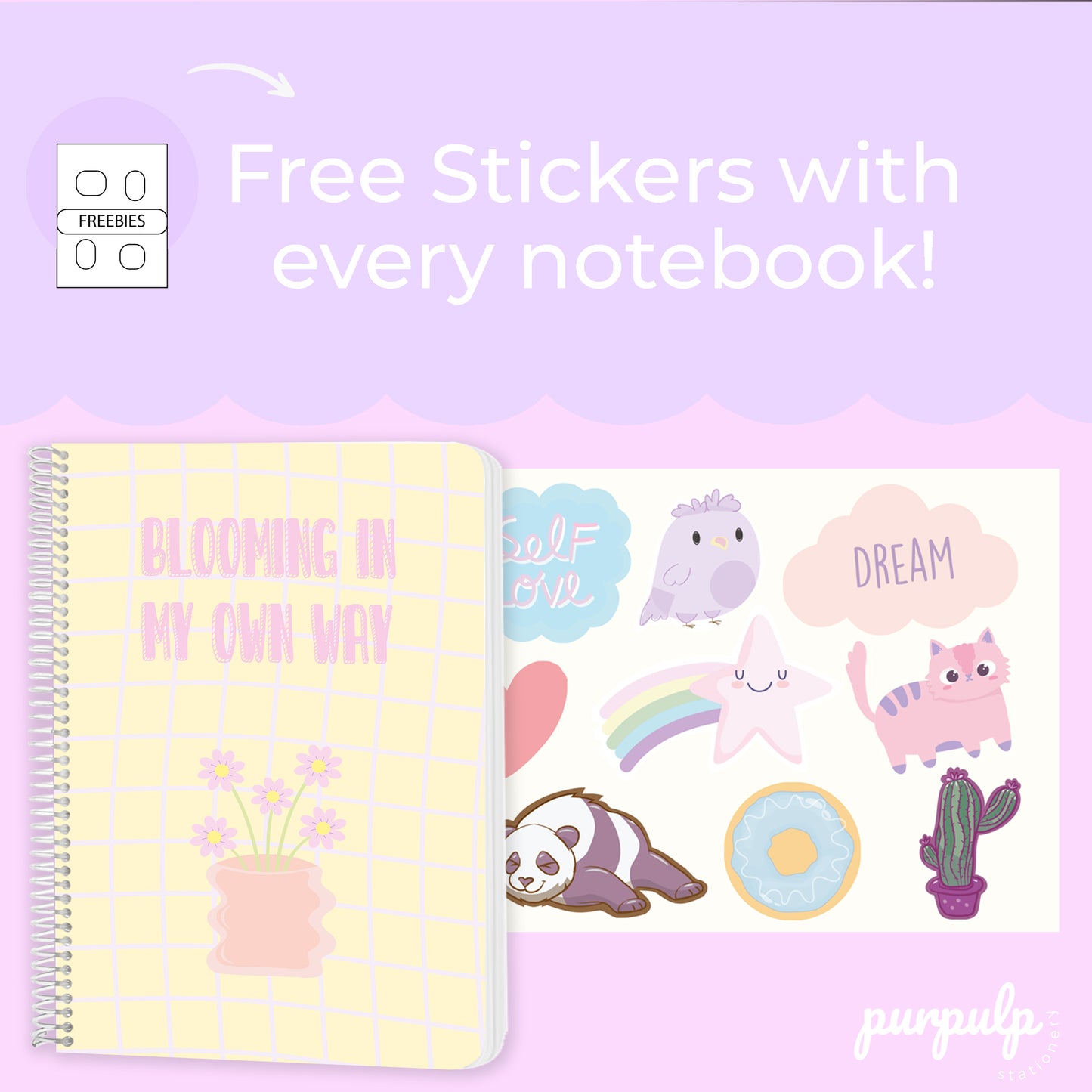 A4 spiral notebook "Blooming In My Own Way"