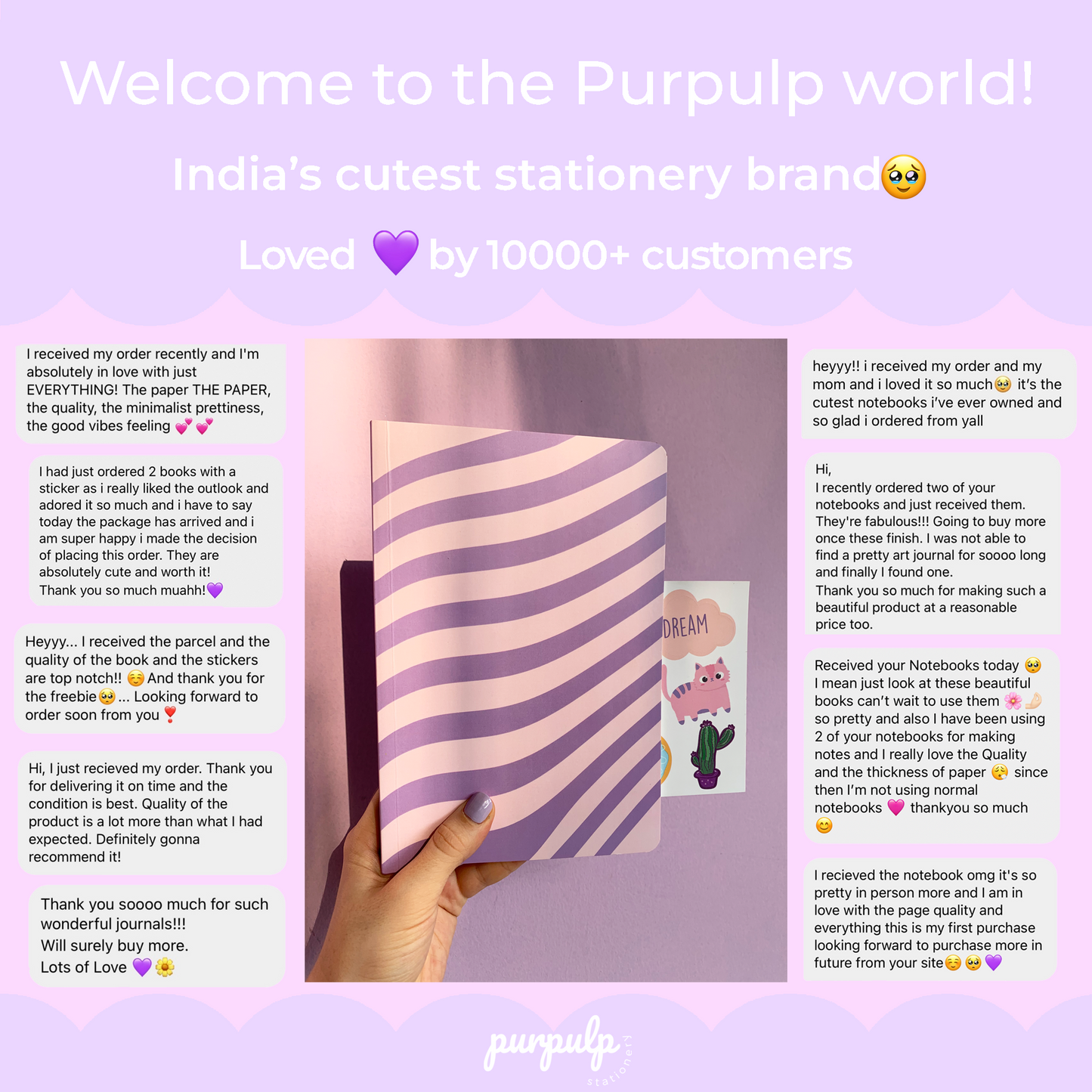 OOPS Edition: A5 Softcover Notebook "Purple Waves" – 160 Pages, 120 GSM Thick Paper (No Bleed-Through)
