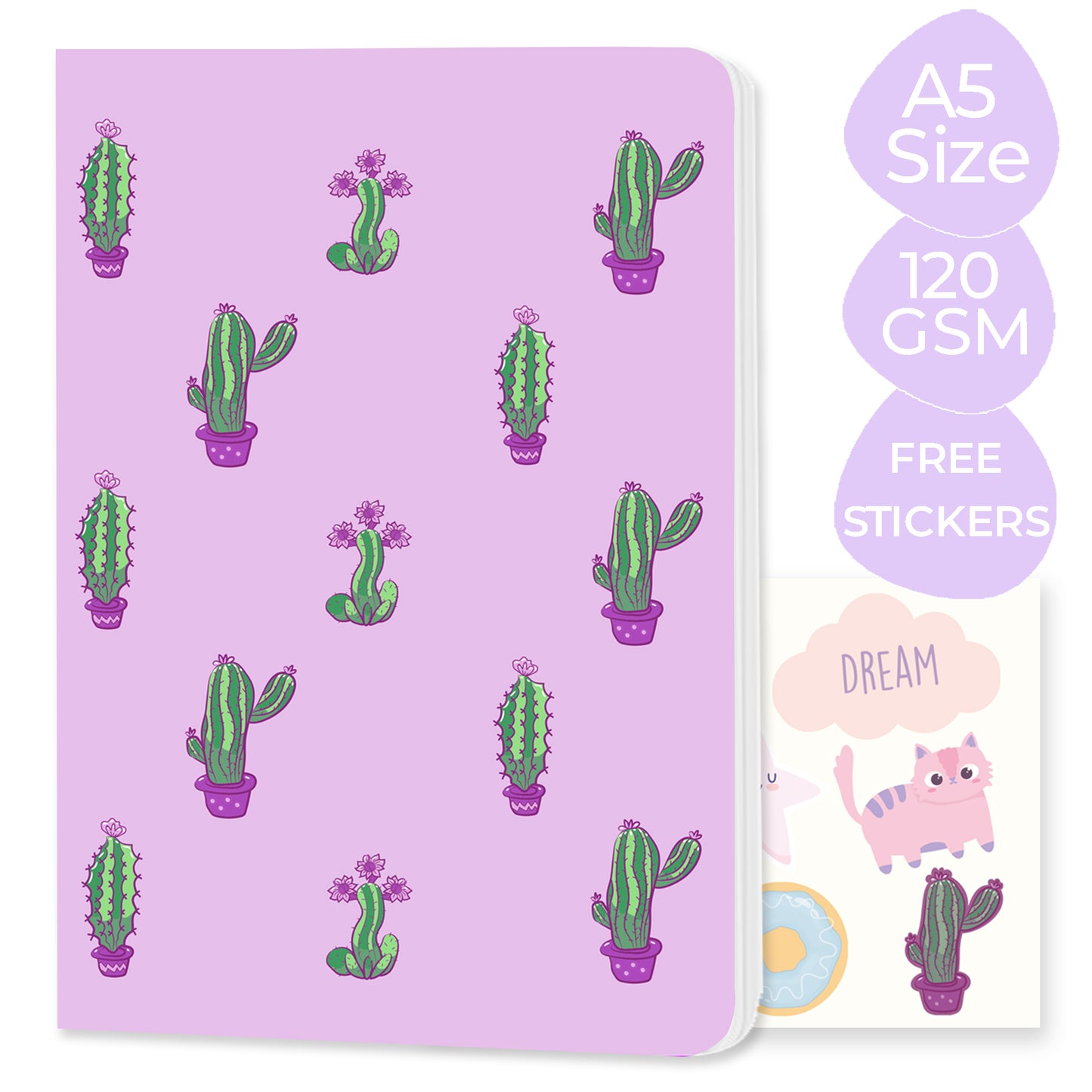 Multi-purpose A5 Notebook "Cactus"