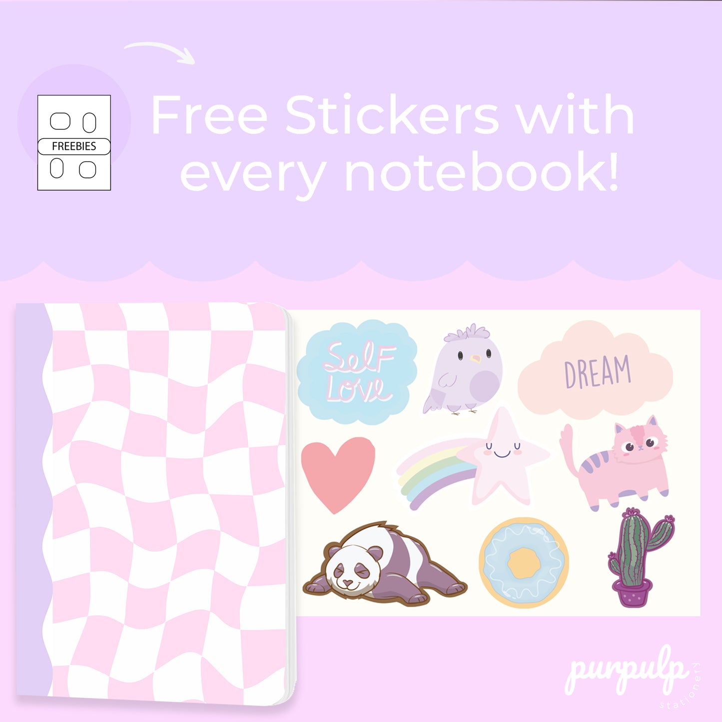 Multi-purpose A5 Notebook Bundle - "One Day or Day One", "Daisies", "Follow your heart" & "Dancing Checkers""