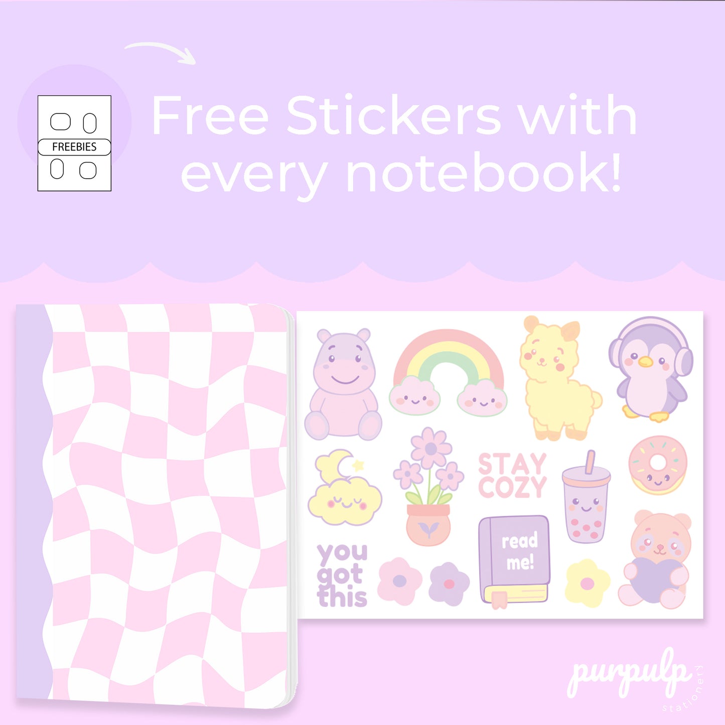 Multi-purpose A5 Notebook "Dancing Checkers"