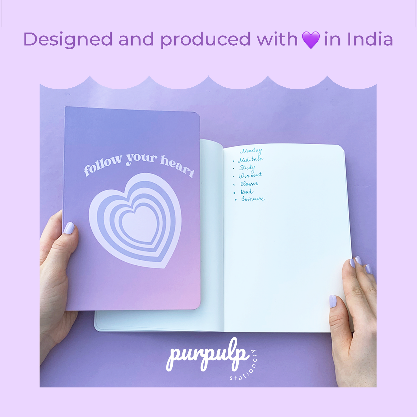 Multi-purpose A5 Notebook "Follow your heart"