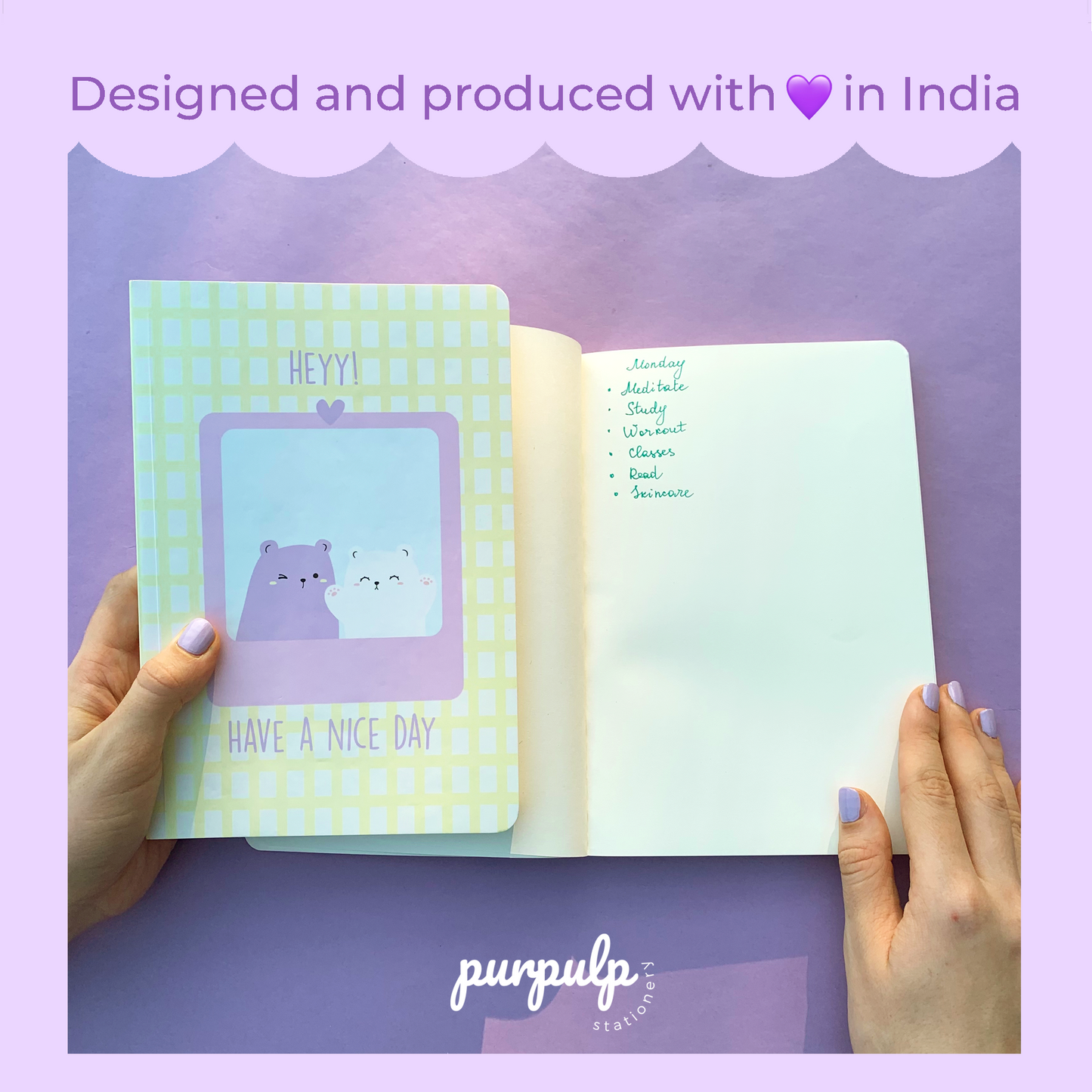 Multi-purpose A5 Notebook "Hey! Have a nice day"