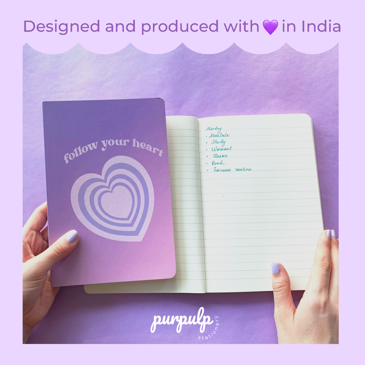 Multi-purpose A5 Notebook "Follow your heart"