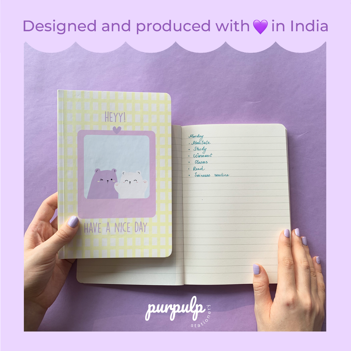 Multi-purpose A5 Notebook "Hey! Have a nice day"