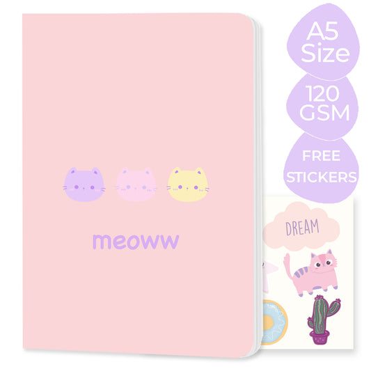 Multi-purpose A5 Notebook "Meoww"