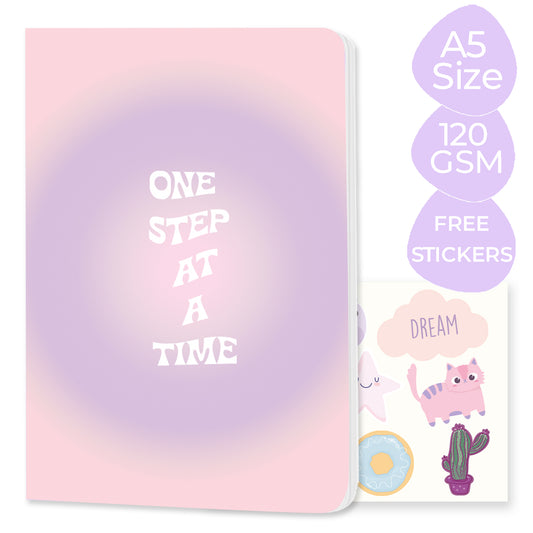 Multi-purpose A5 Notebook "One step at a time''