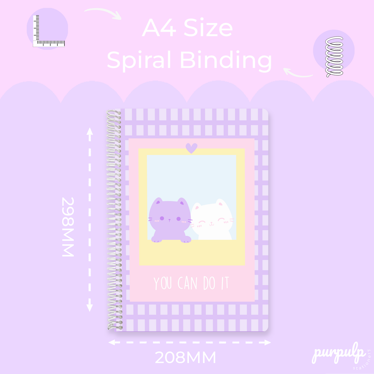 A4 spiral notebooks Bundle - "You can do it", "You are llll-amazing" & "Awwctopus"