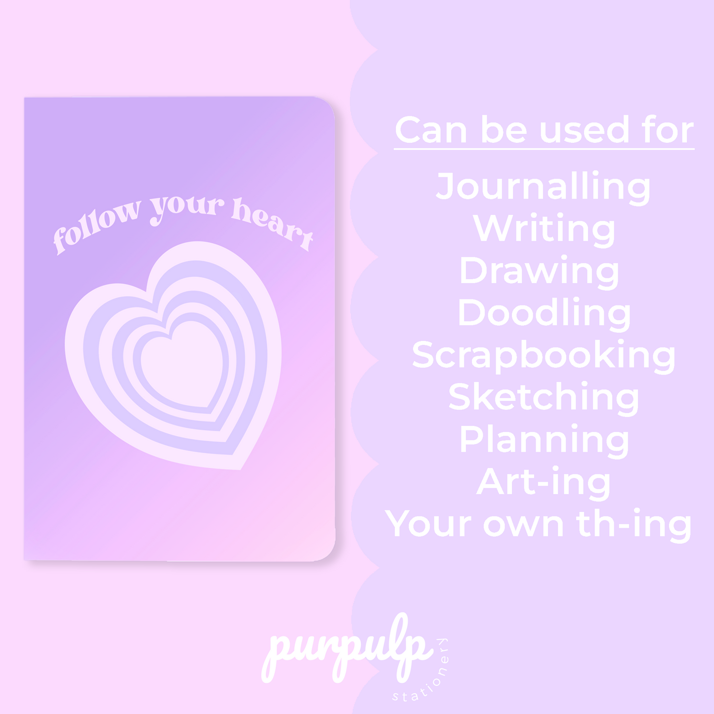 Multi-purpose A5 Notebook "Follow your heart"