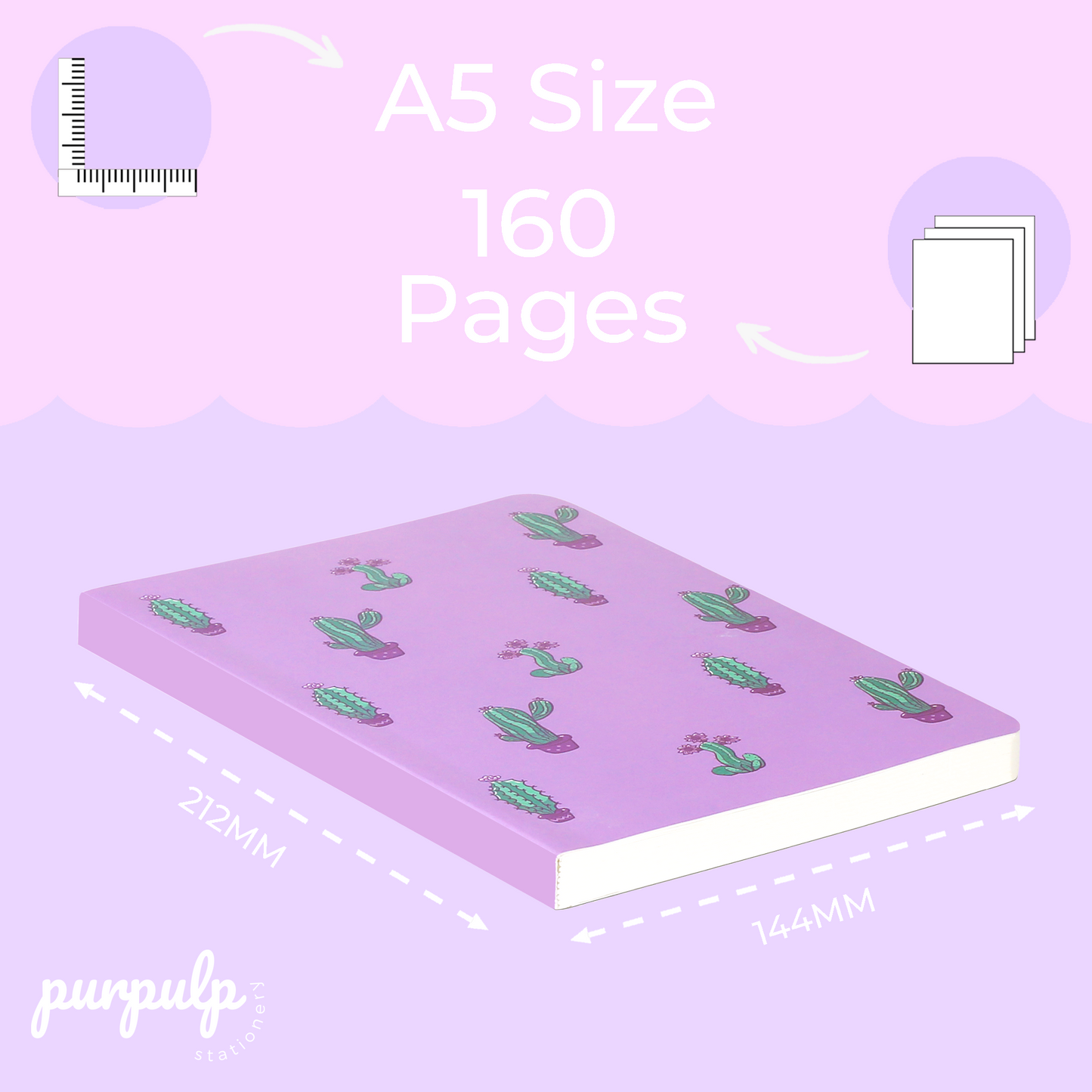 Multi-purpose A5 Notebook Bundle - "Cactus", "Meoww" & "Daisies"