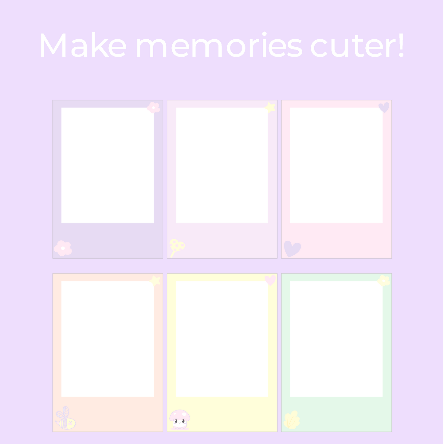 Polaroid cards - Pack of 6
