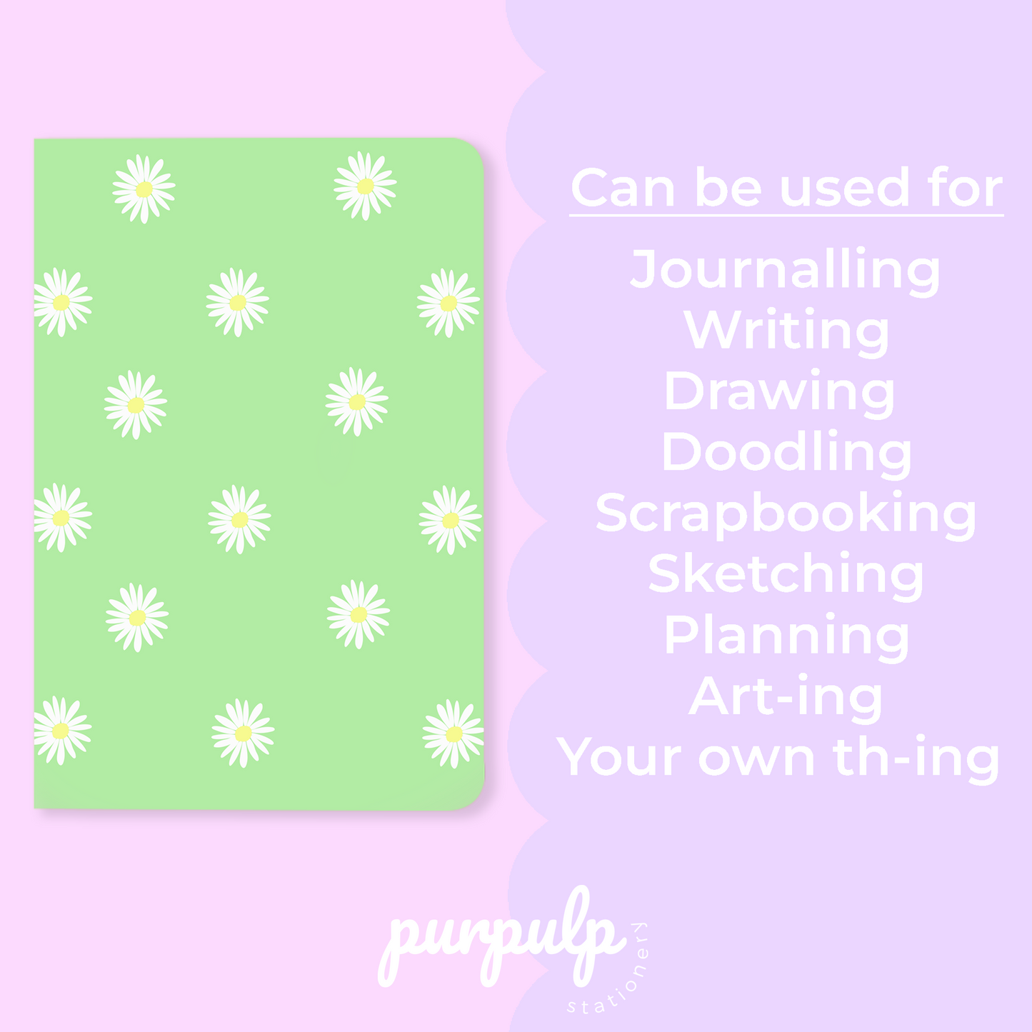 Multi-purpose A5 Notebook "Daisies"
