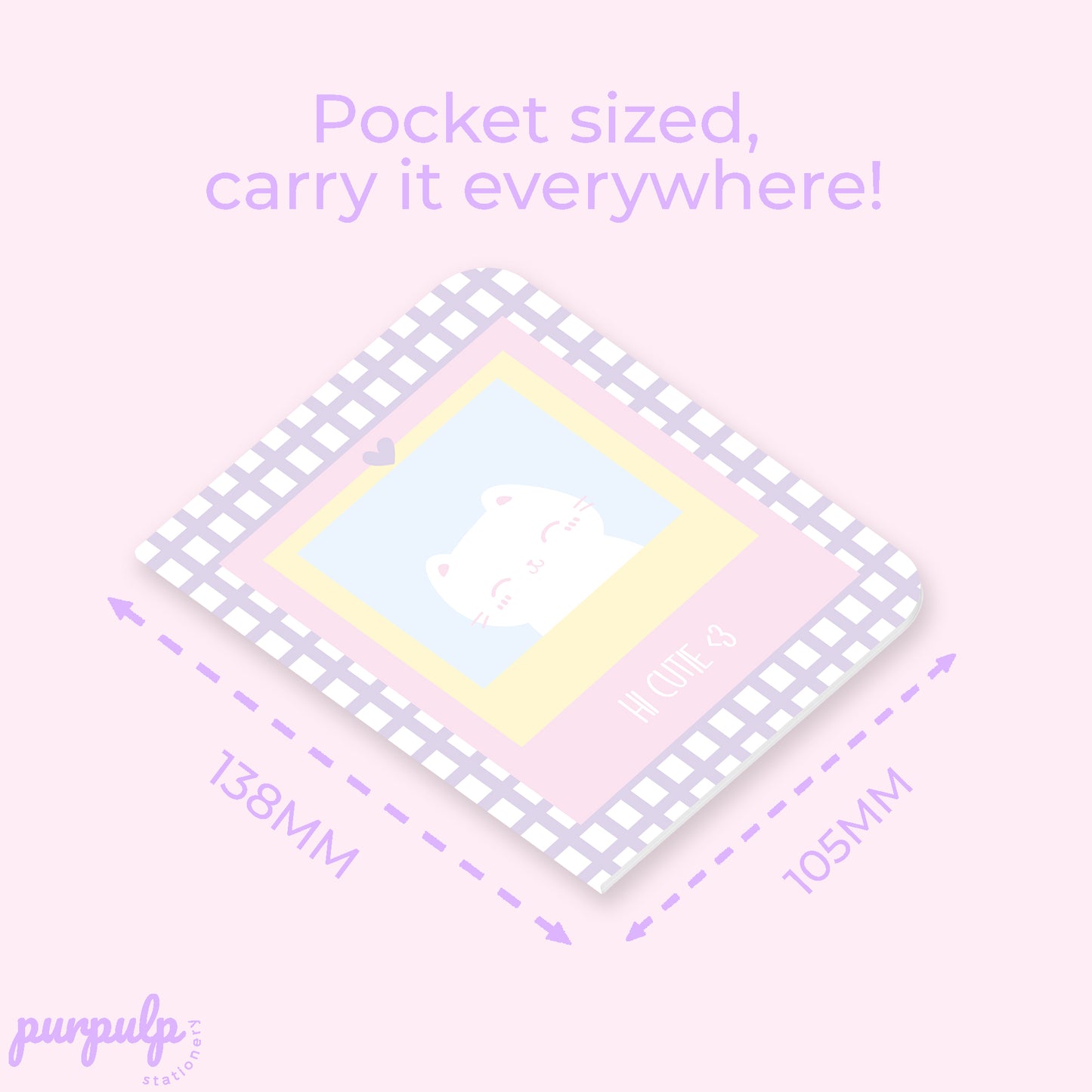 Pocket Notebook "Hi cutie"