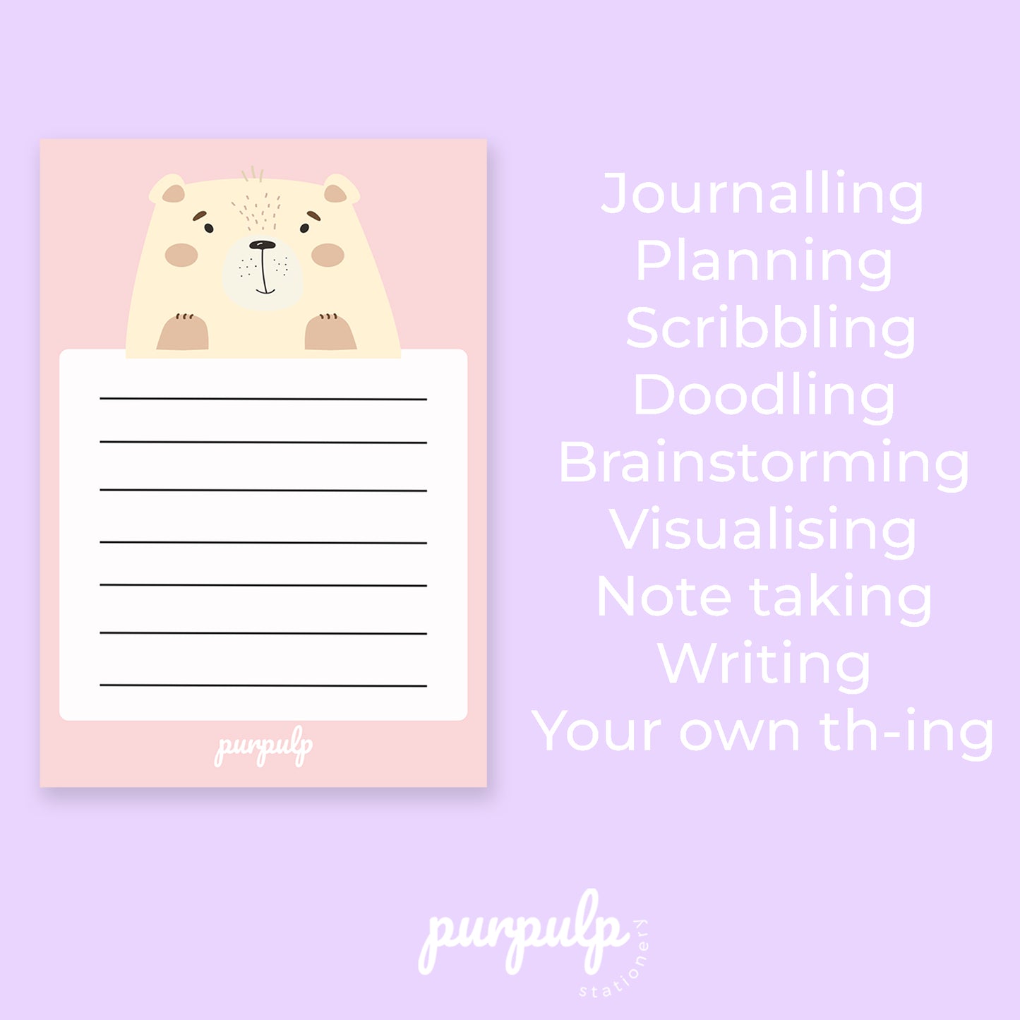 Pocket Notepad - Bear
