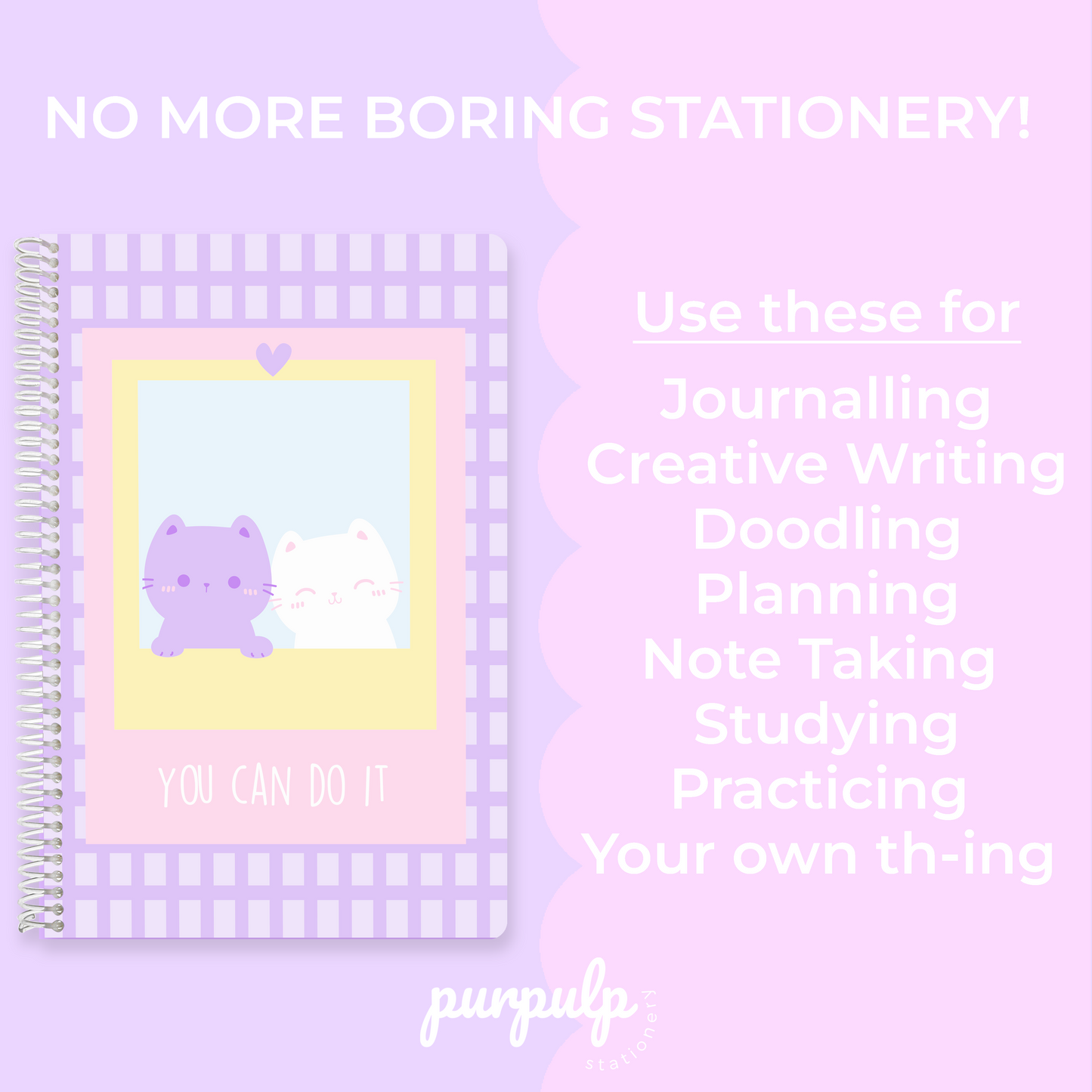 A4 spiral notebook "You can do it"