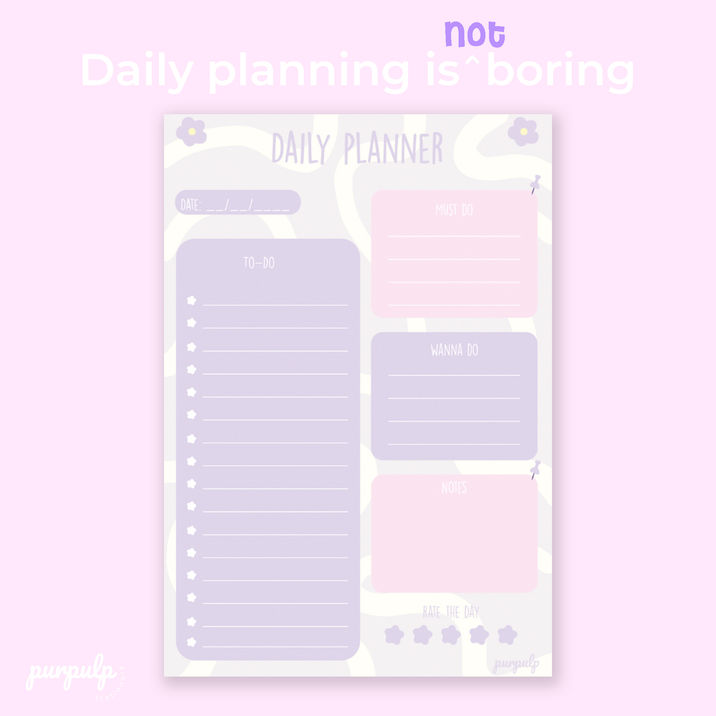 Daily Planner - Wavy Day