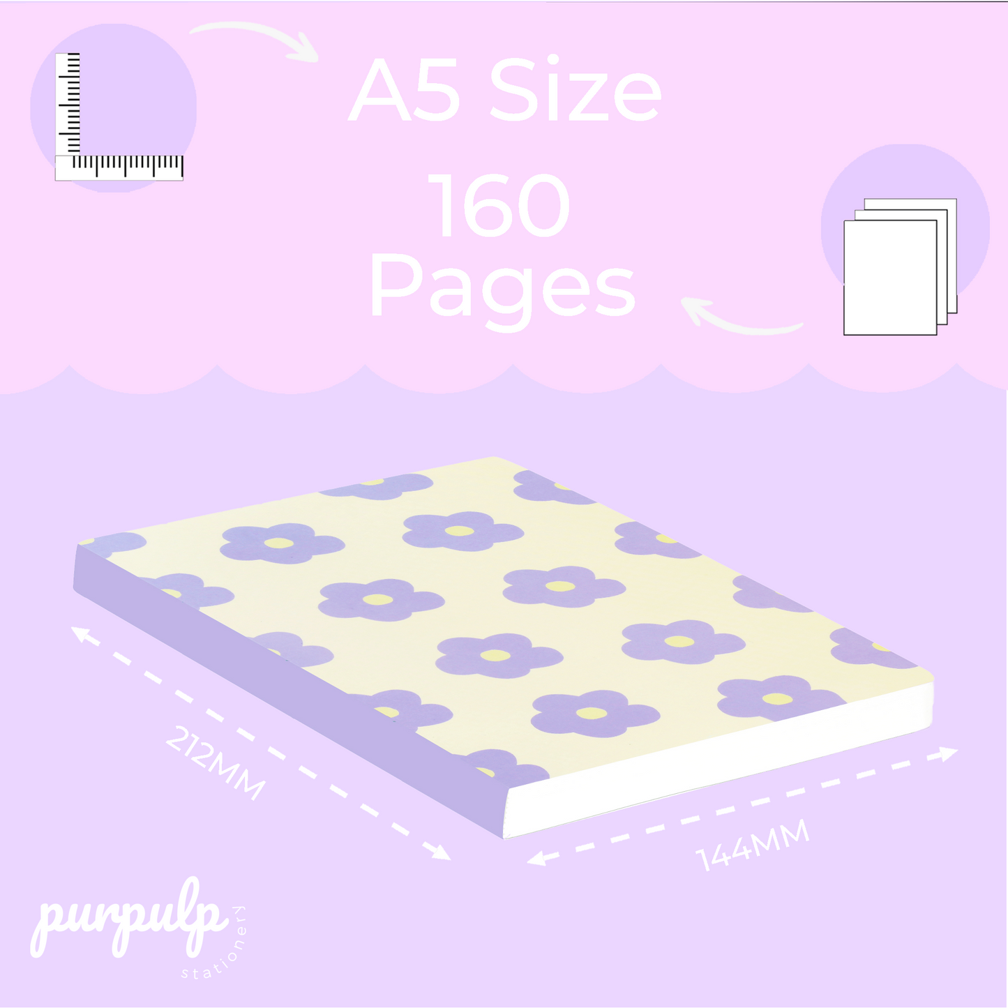 Multi-purpose A5 Notebook "Sunny bouquet''
