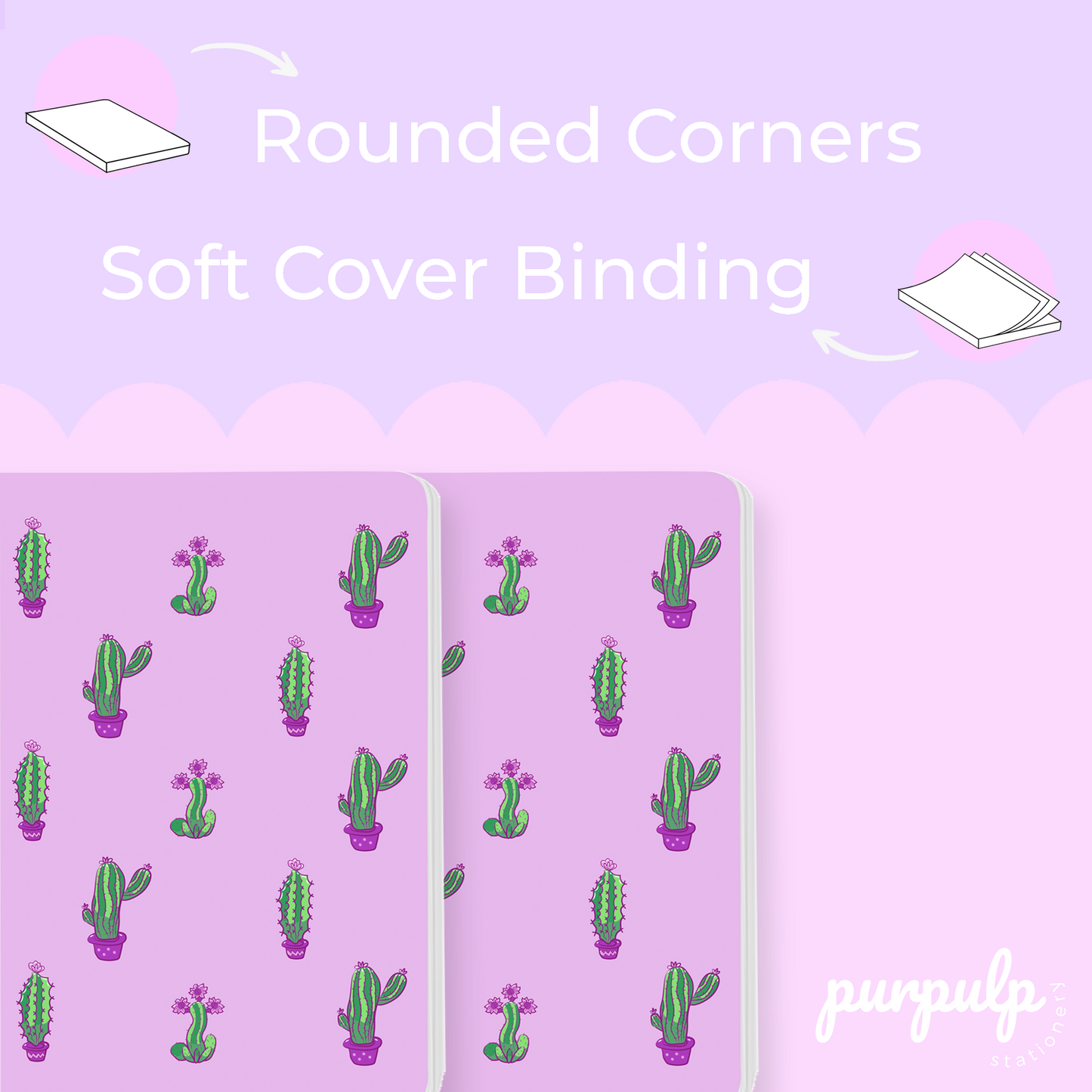 Multi-purpose A5 Notebook Bundle - "Cactus", "Meoww" & "Daisies"