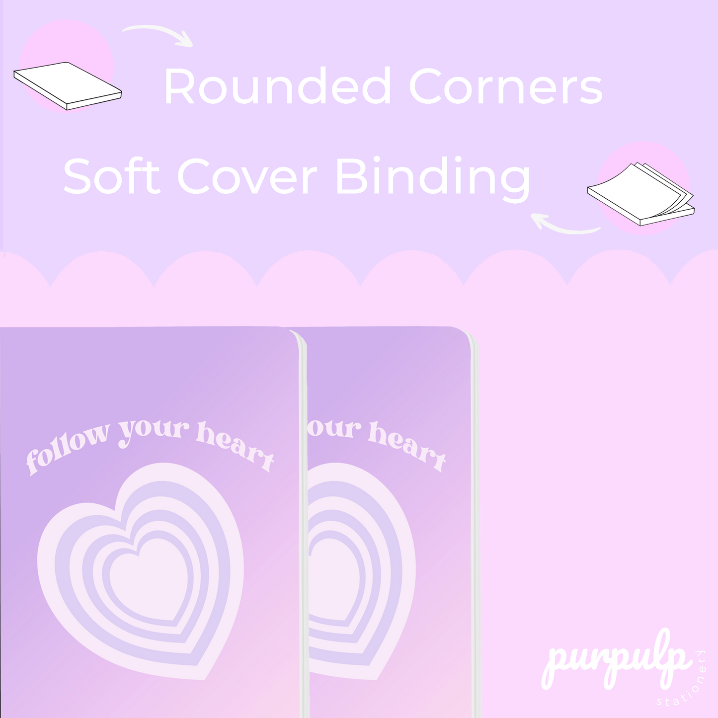 Multi-purpose A5 Notebook "Follow your heart"