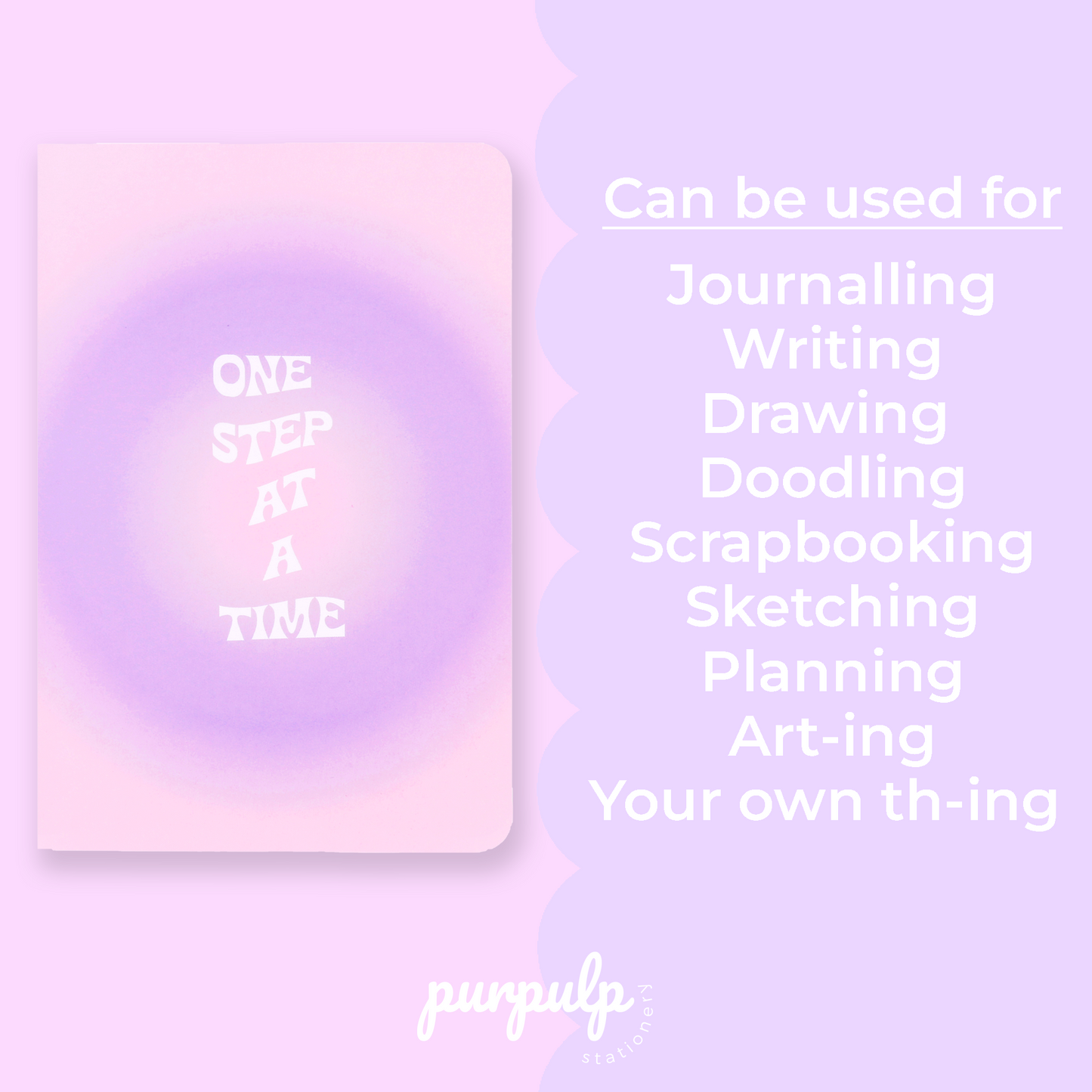 Multi-purpose A5 Notebook "One step at a time''
