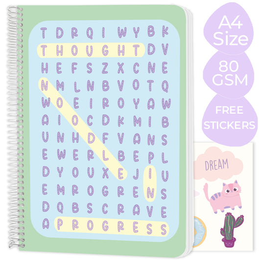 A4 spiral notebook "Thought noodle in progress"