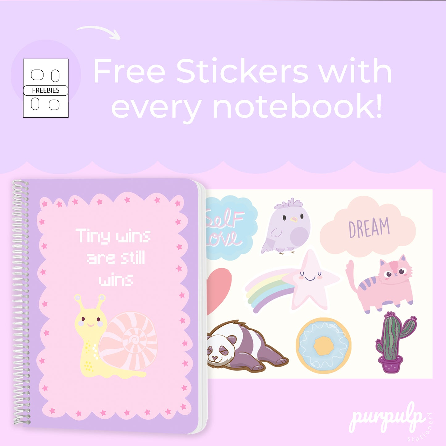 A4 spiral notebook "Tiny Wins Are Still Wins"