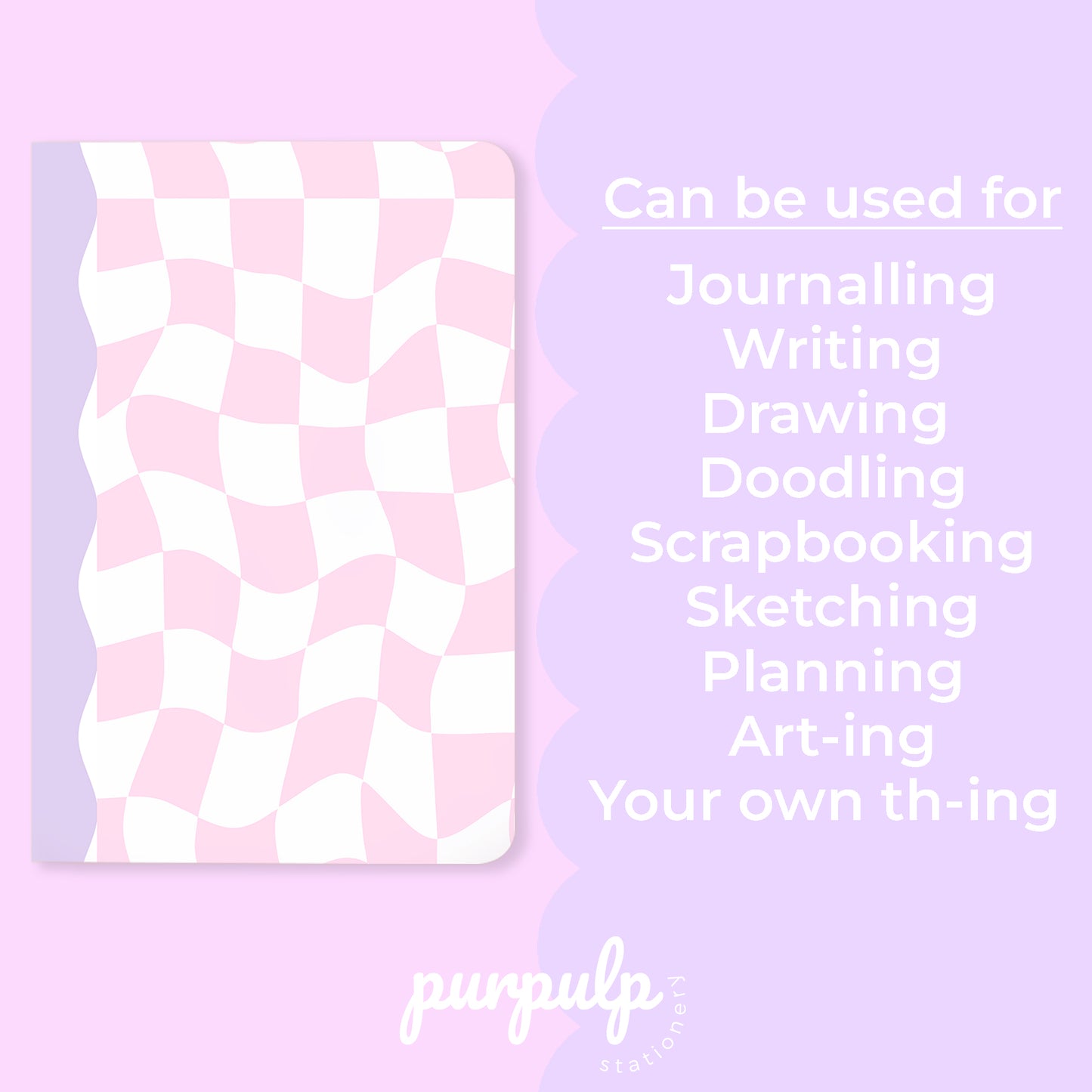 A5 Notebook "Dancing Checkers"