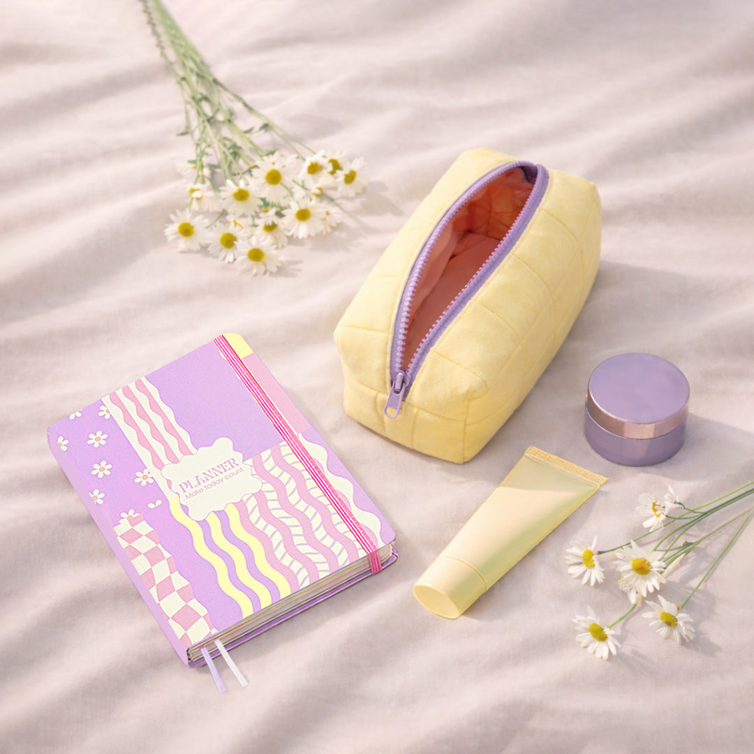 The Cloud Carry Pouch - Makeup & Travel Pouch for Everyday Essentials (Yellow)