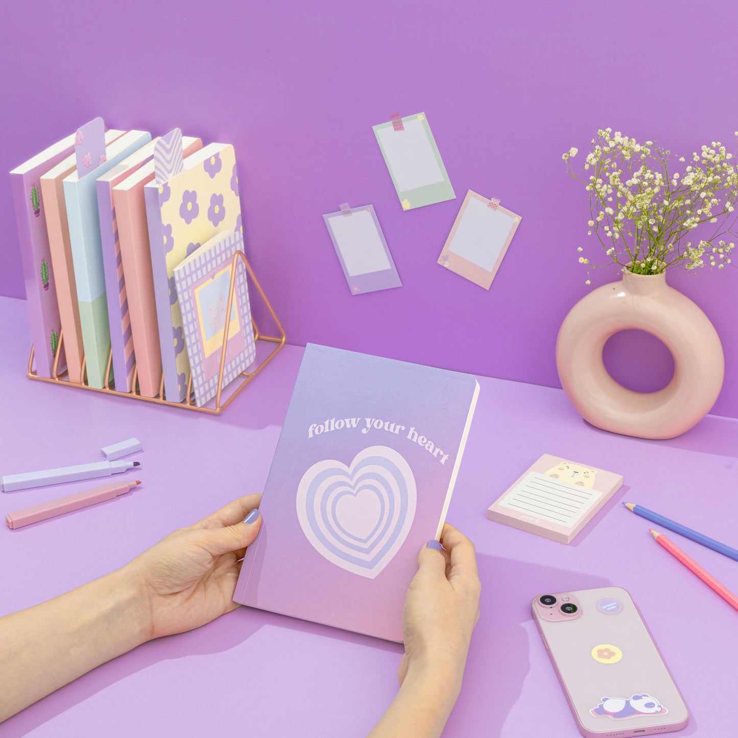 Multi-purpose A5 Notebook "Follow your heart"