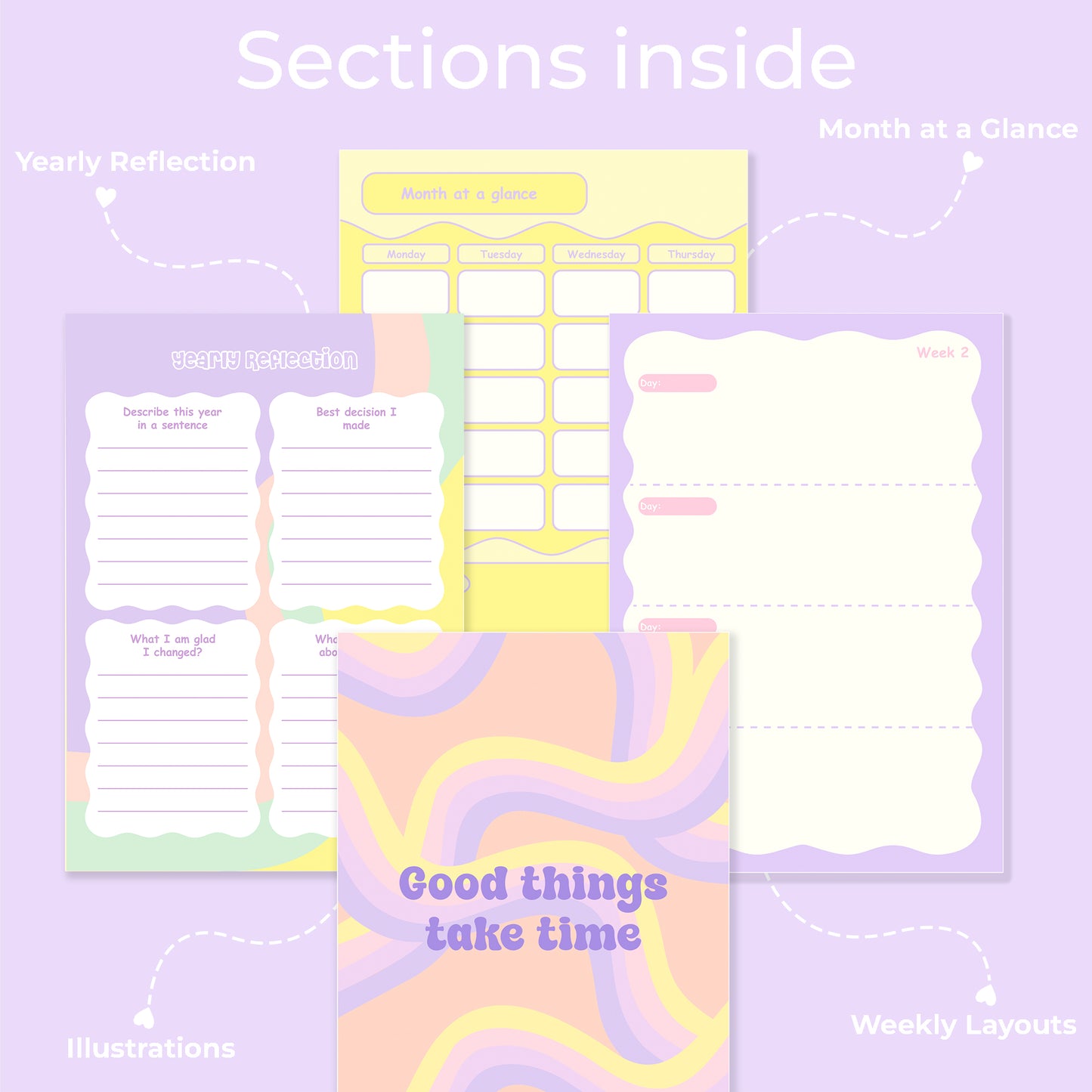 Pastel Overload Bundle Ruled - Make today count