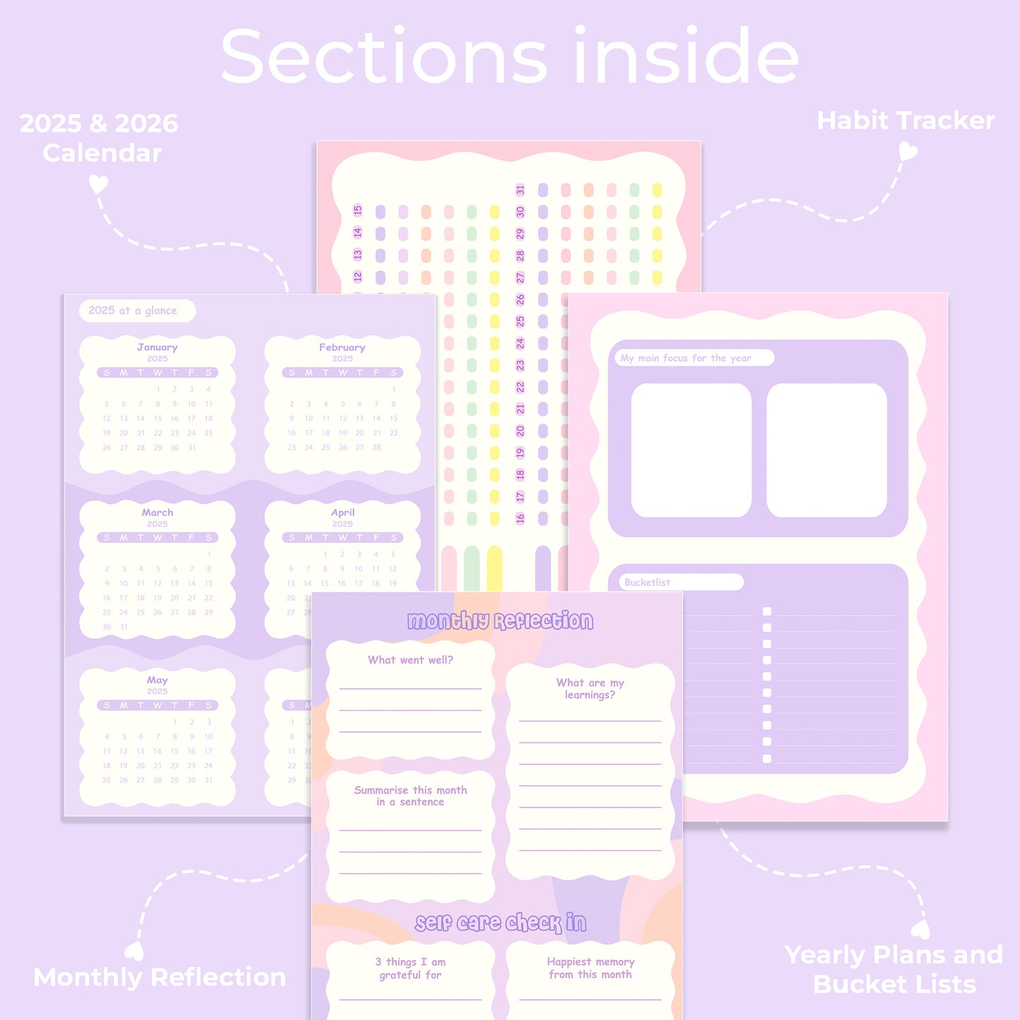 Pastel Overload Bundle Ruled - Make today count