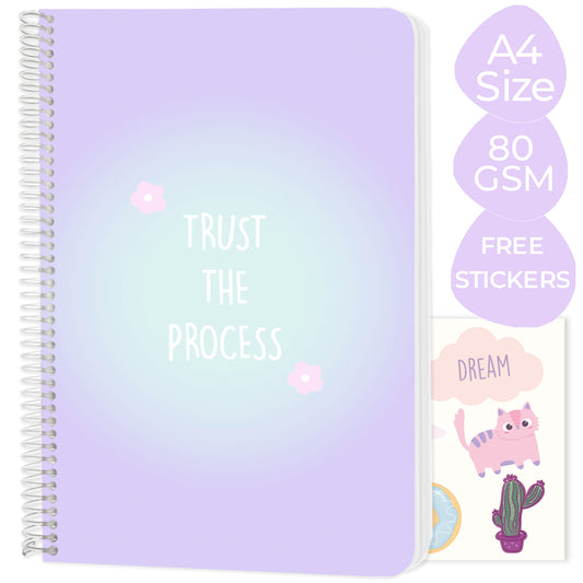 A4 Spiral Notebook "Trust the process"
