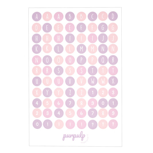 Sticker pack - Lovely letters Caps ON