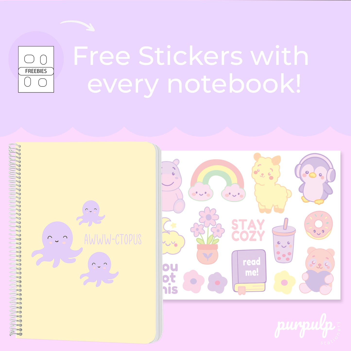 A4 spiral notebook "Awww-ctopus"