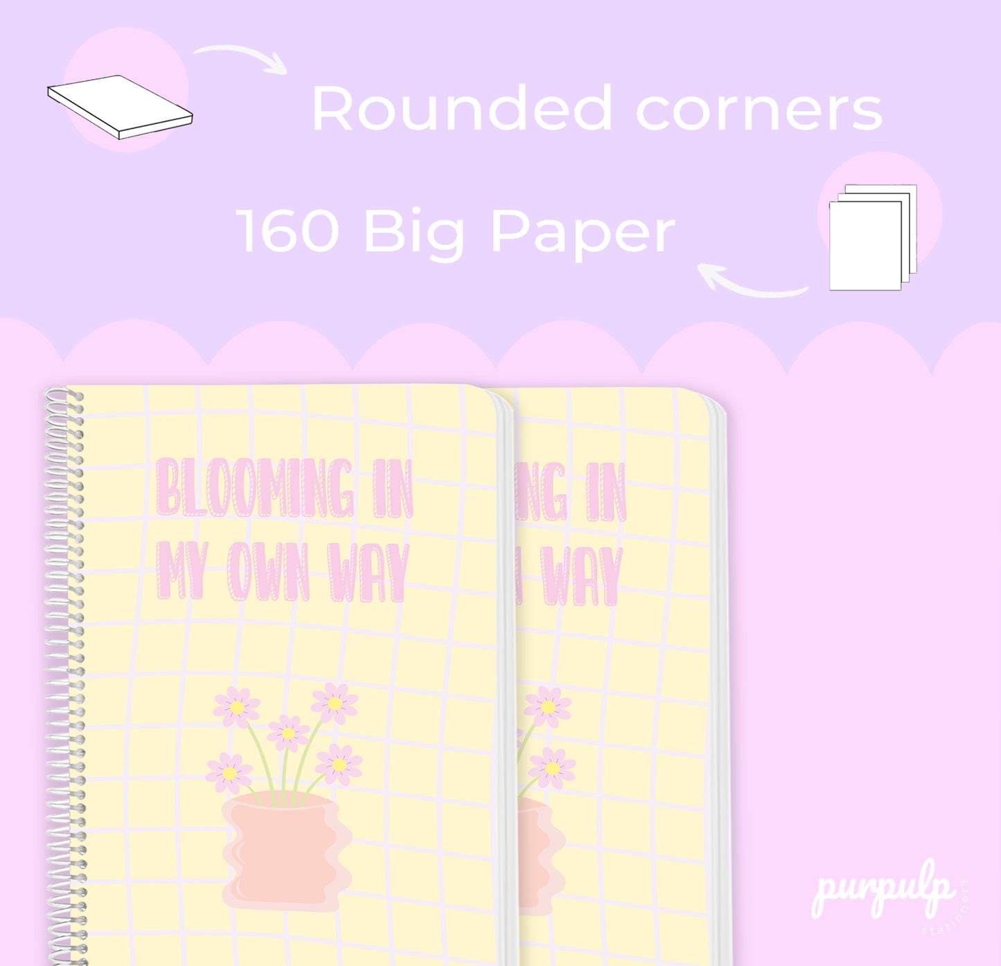 A4 spiral notebook "Blooming In My Own Way"