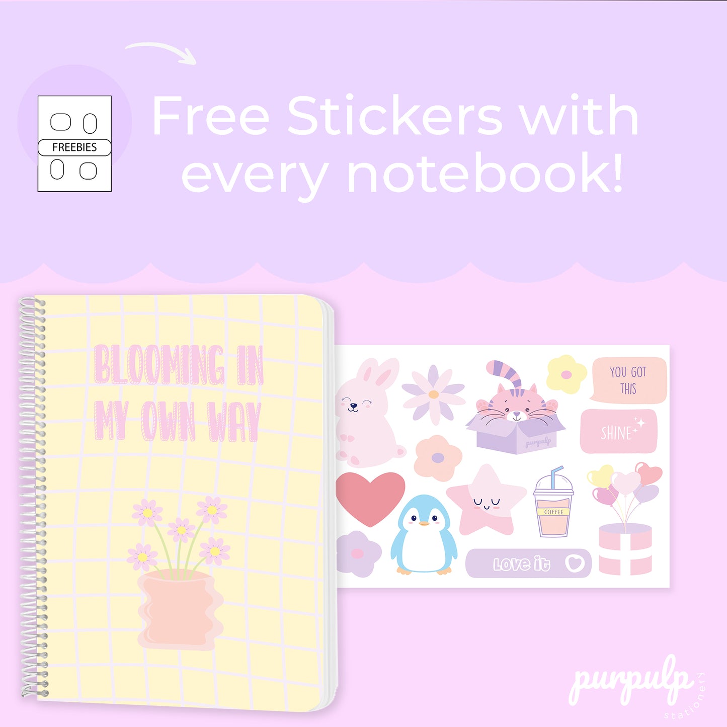 A4 spiral notebook "Blooming In My Own Way"