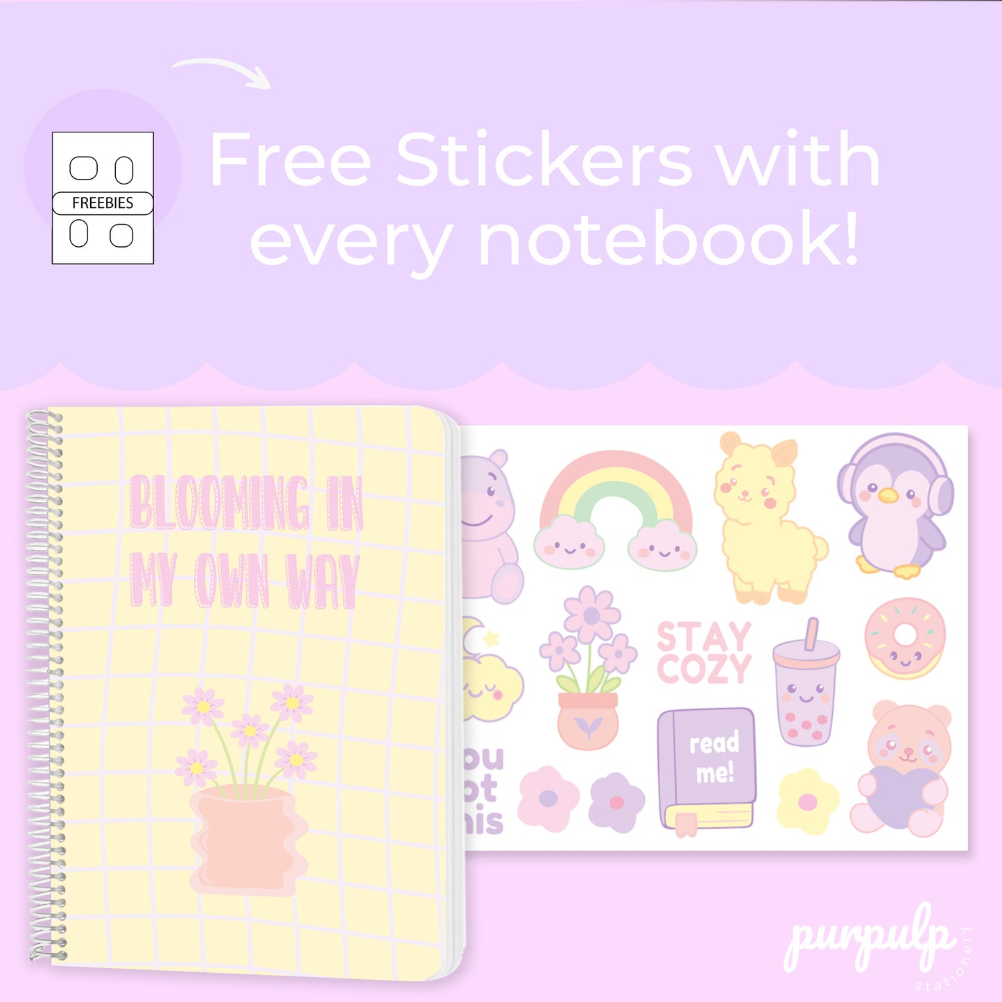 A4 spiral notebook "Blooming In My Own Way"