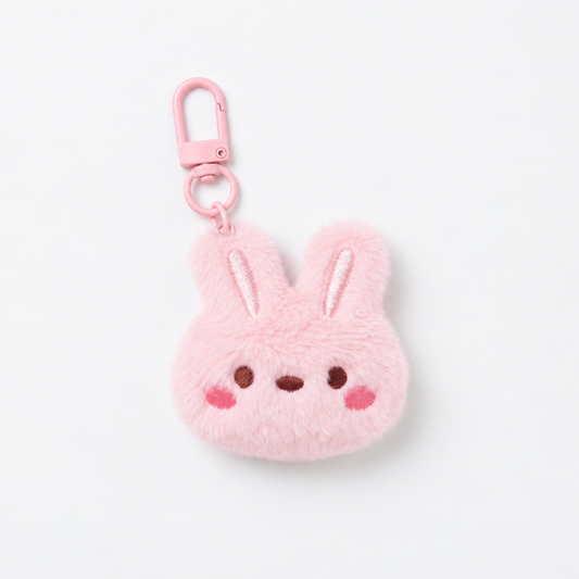Cute & Soft Keychain Bag Charm - Pudding the Pink Rabbit