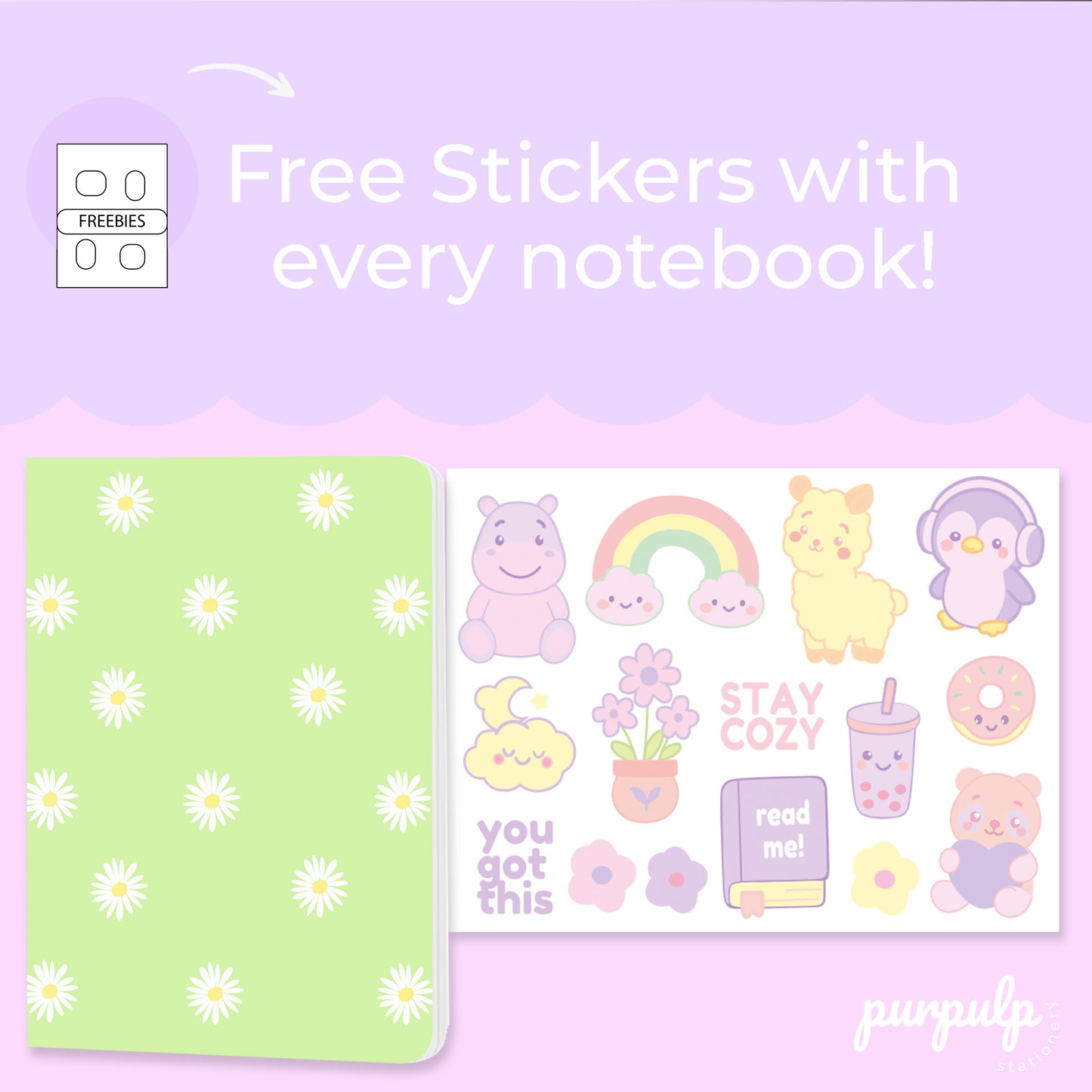 Multi-purpose A5 Notebook "Daisies"