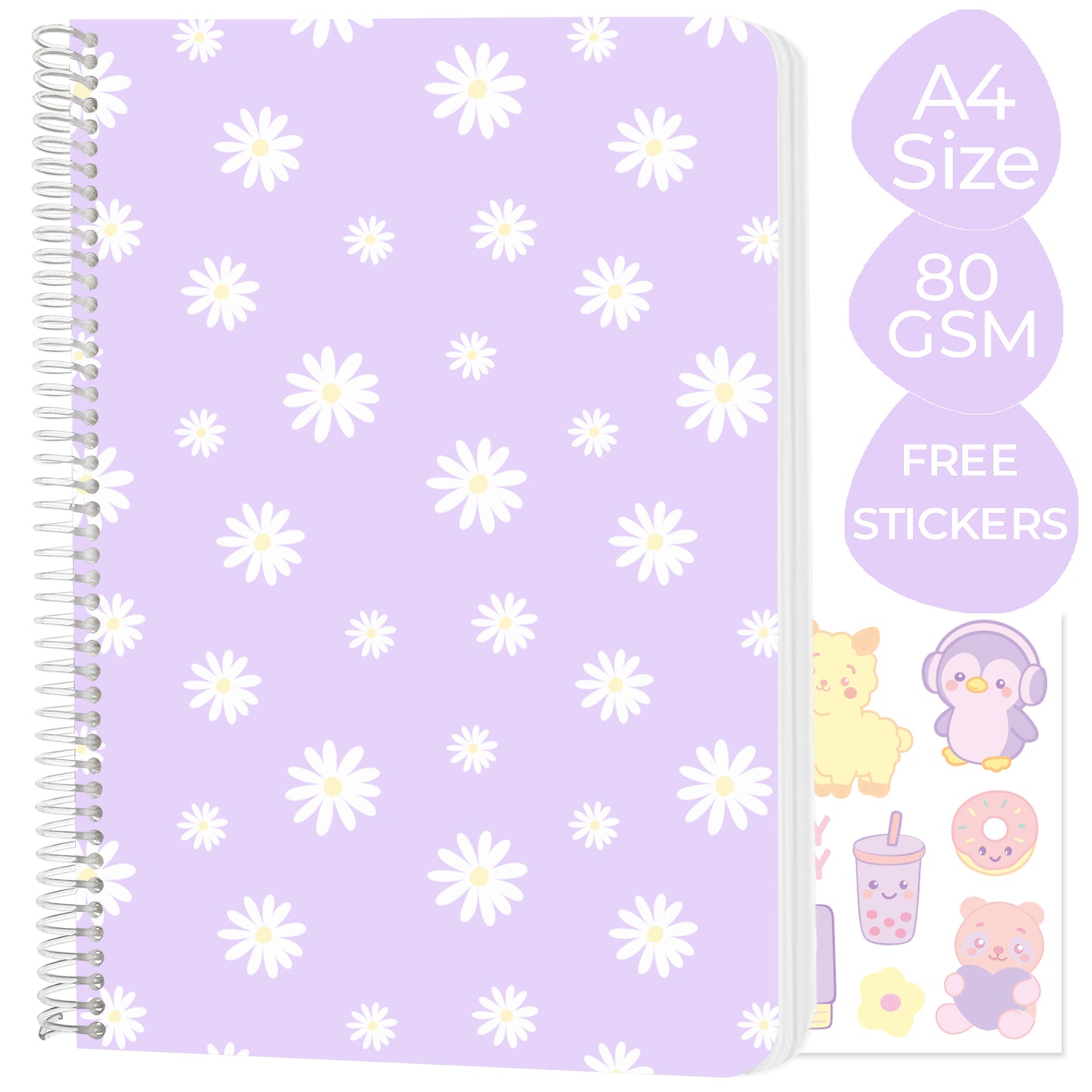 A4 spiral notebooks Bundle - "Trust the process", "Daisy Dream" & "You can do it"