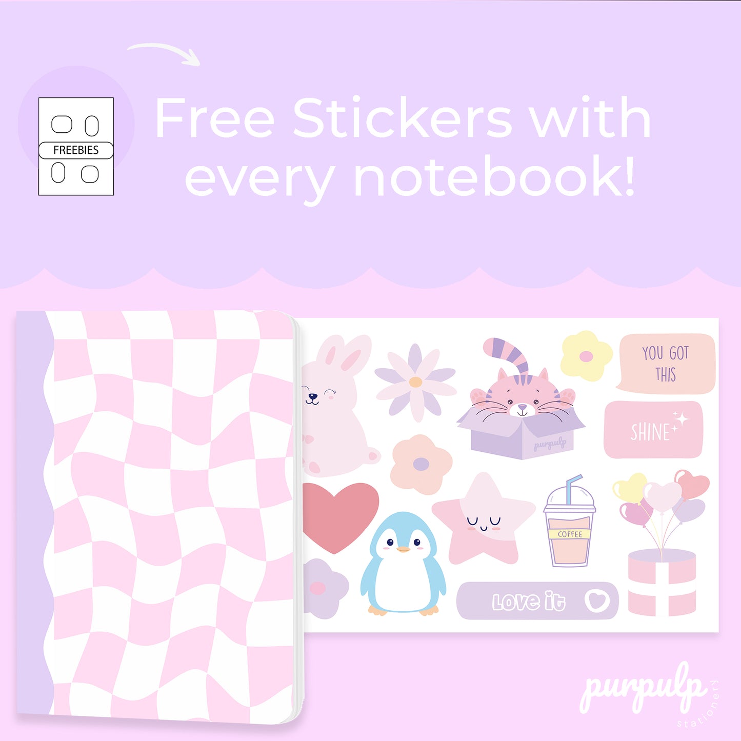 Multi-purpose A5 Notebook "Dancing Checkers"