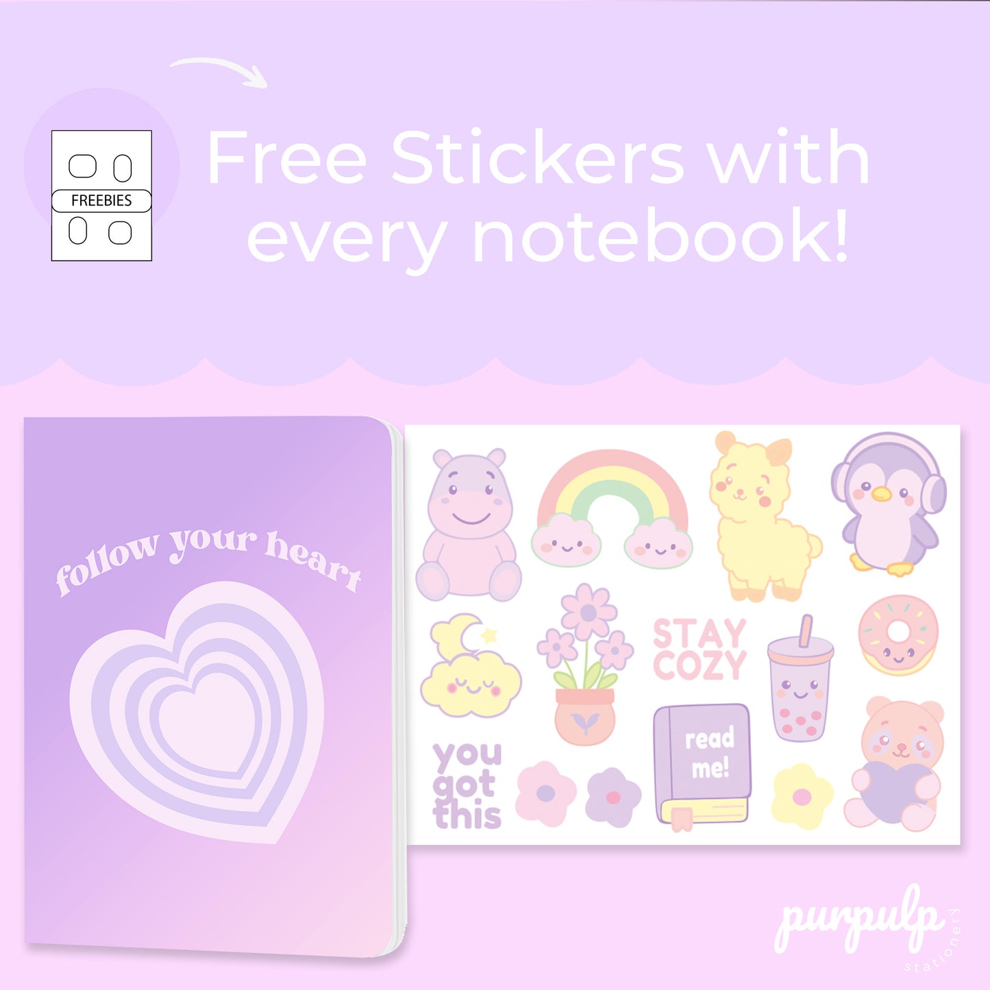 Multi-purpose A5 Notebook "Follow your heart"