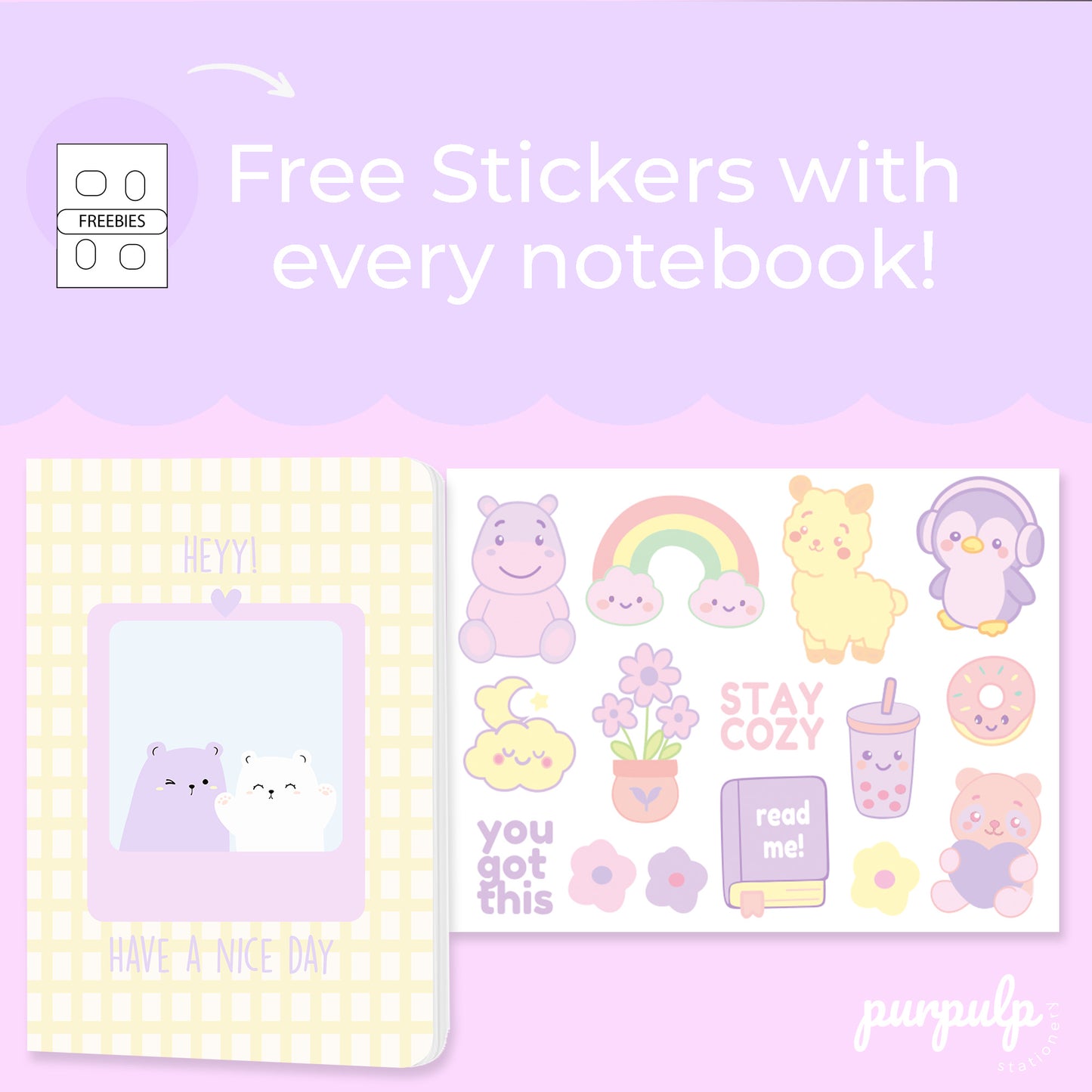 Multi-purpose A5 Notebook "Hey! Have a nice day"