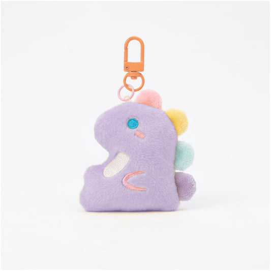 Cute & Soft Keychain Bag Charm - Lavender Dino