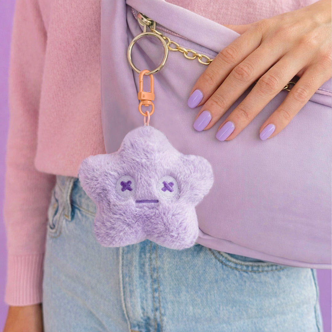 Cute & Soft Keychain Bag Charm - Lilac Star