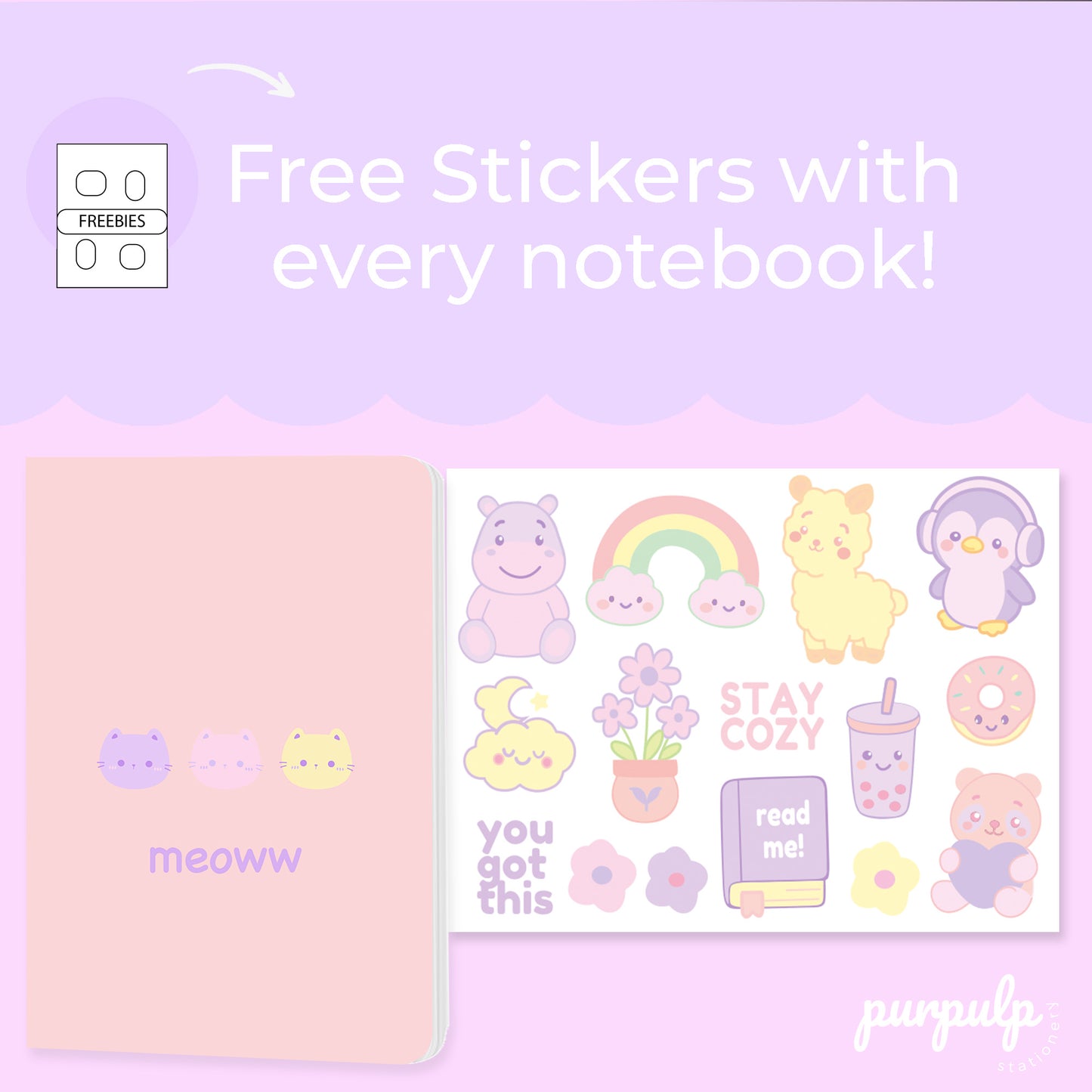 Multi-purpose A5 Notebook "Meoww"